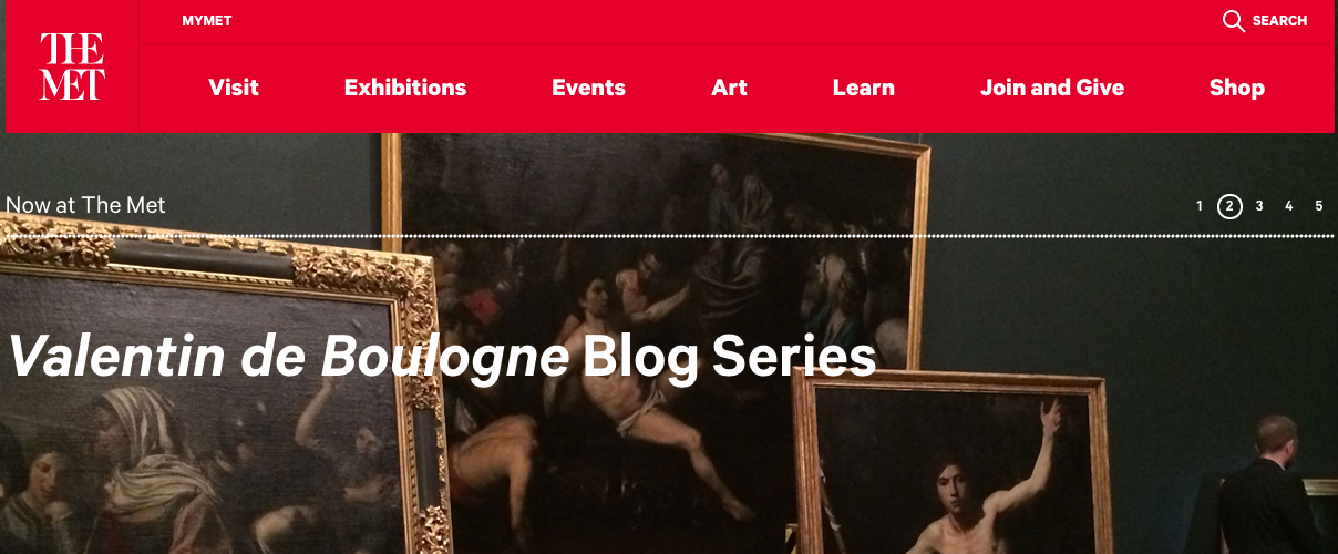 Screenshot of the Met Website