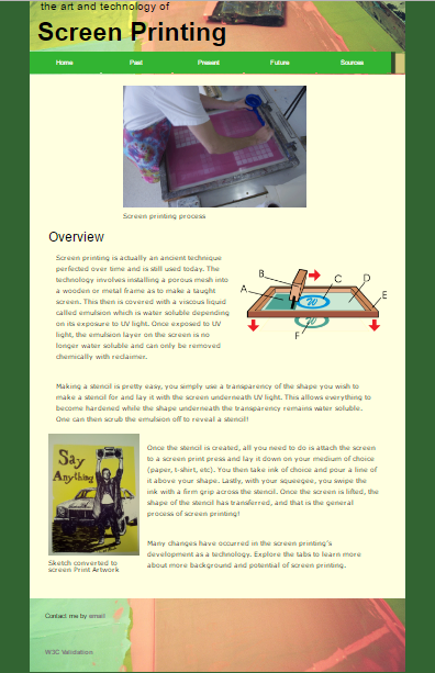 website screenshot of design matters